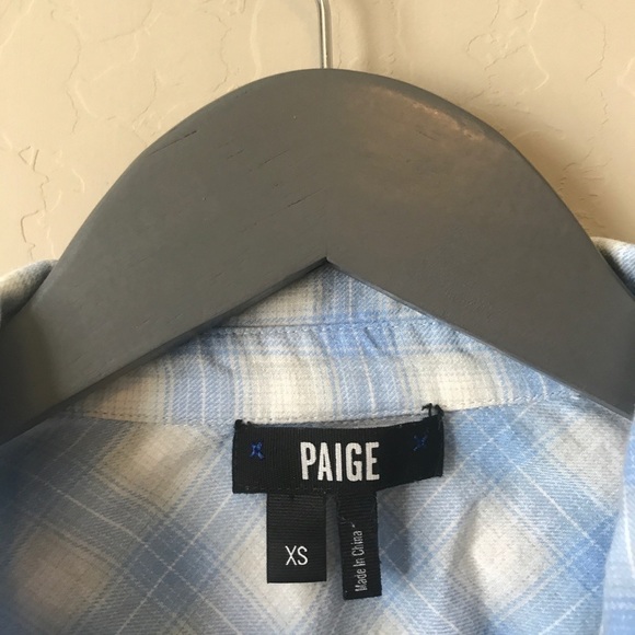 PAIGE button down plaid gingham shirt - Picture 6 of 9